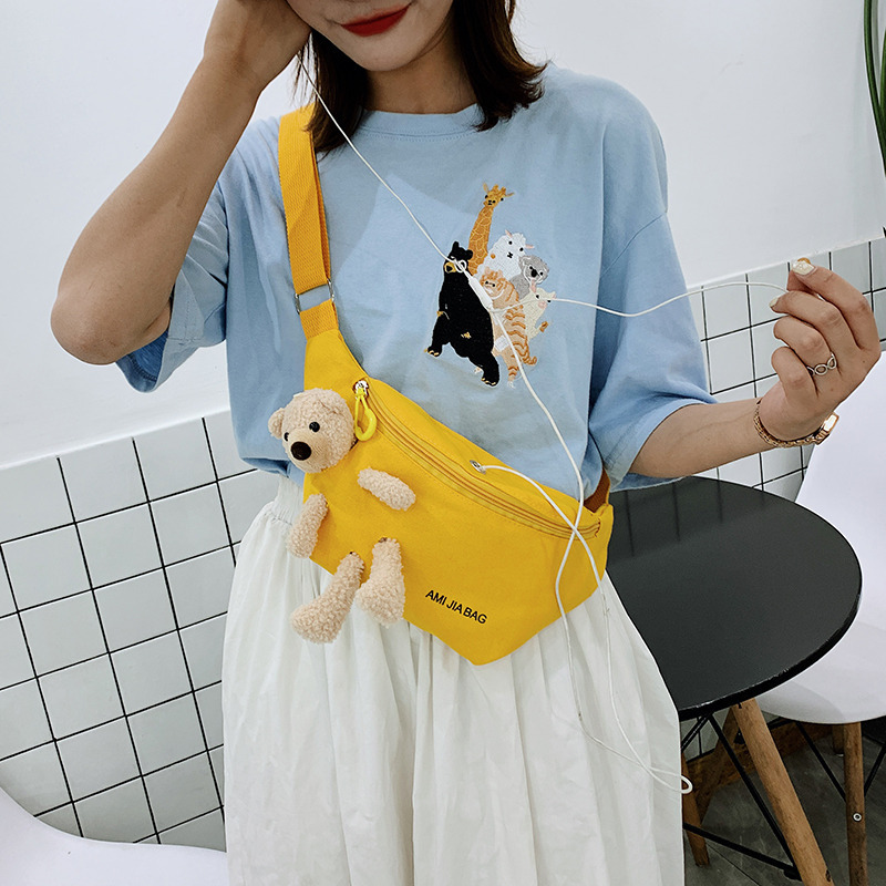 Women's Fashion Letter Canvas Waist Bags display picture 35