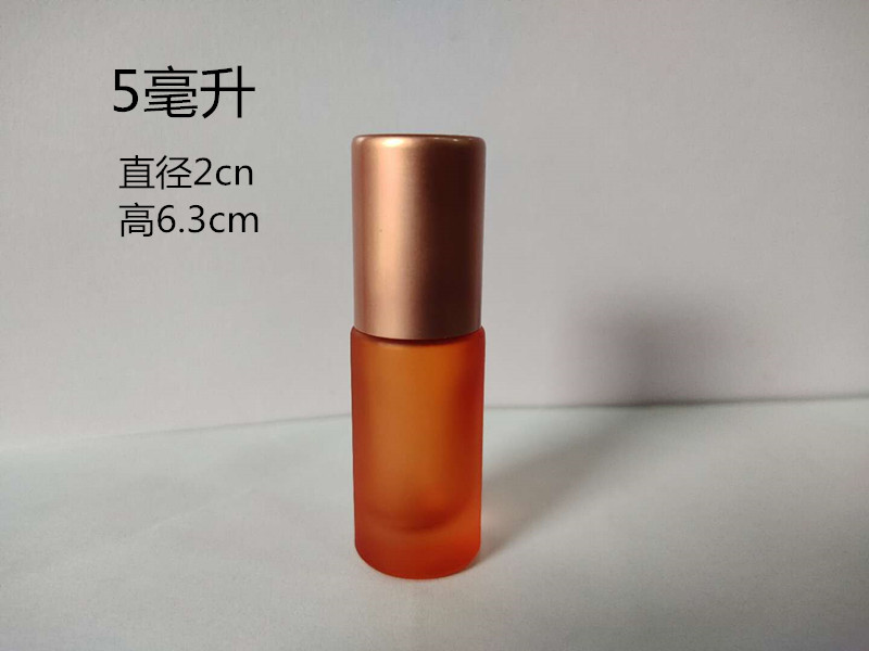 Doterui 10ml botella de bola de rodillo esmerilado colorido botella de cuentas botella de aceite esencial de vidrio botella de aceite de labios botella vacía entrega de fábrica