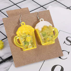 厂家直供现货韩版啤酒耳钉潮人led耳饰闪光发光耳环耳钉