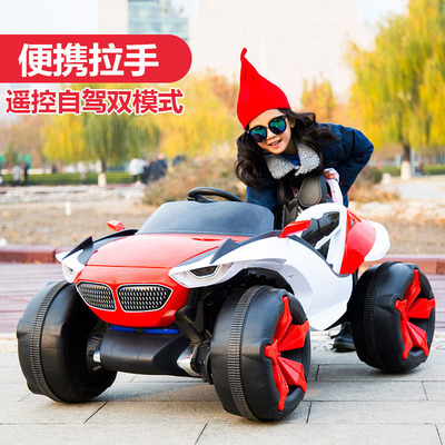 children Electric vehicle The four round Child cross-country Remote control car 1-3-10 baby Toy car swing