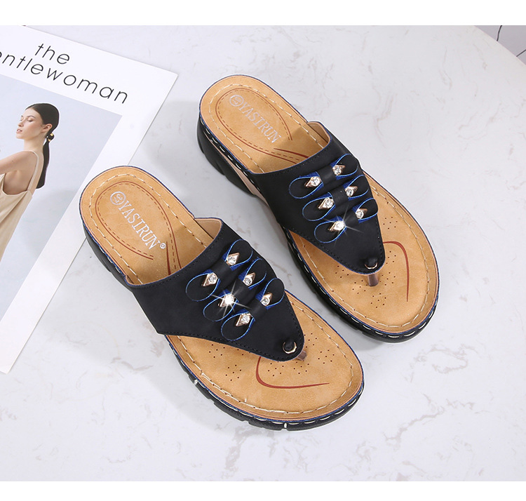 Wholesale of 2021 new style casual high-heeled sandals for women with round heads, cross-border large-sized women's sandals undefined