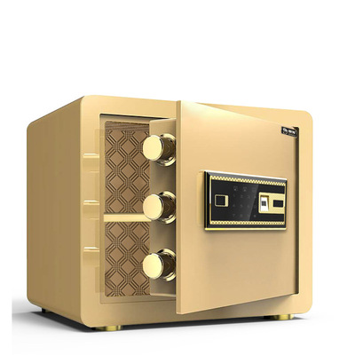 厂家批发鼎发保险柜家用办公小型入墙30cm高指纹密码款带锁保管箱|ms