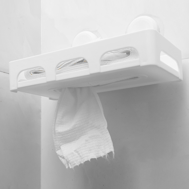 Caja de tejido de baño simple impermeable ponche-libre multi-función montado en la pared cajón de papel higiénico titular de tejido