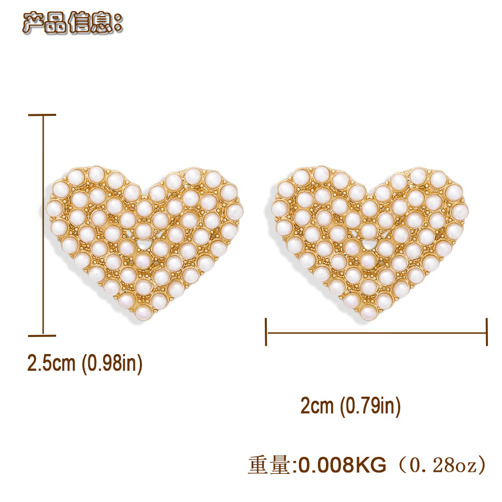 New Alloy With Diamonds Autumn And Winter Multicolor Fashion Peach Heart Earrings display picture 13