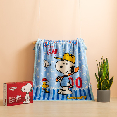 Snoory史努比法莱绒毛毯被子冬季加厚羊羔绒毯午睡盖毯珊瑚绒毯子|ms