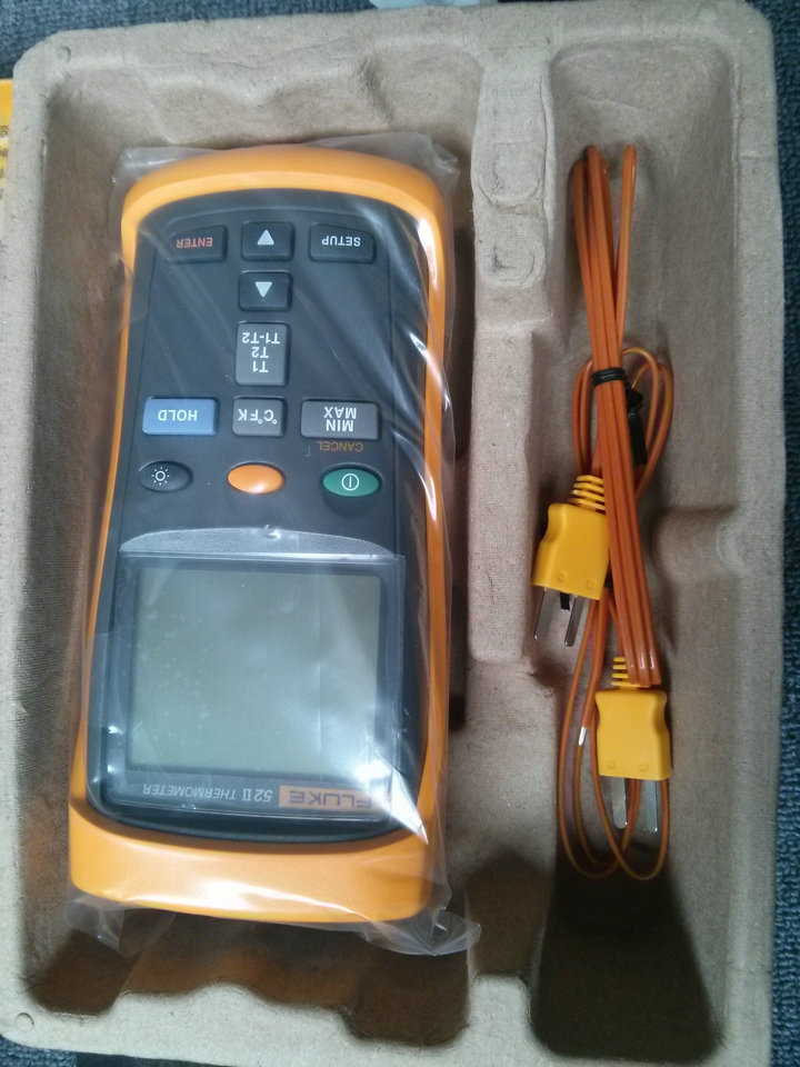 福禄克Fluke 51-2新型接触式温度表F-51-II单通道热电偶tc测量