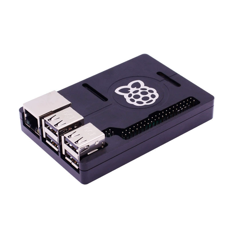 Free shipping, Raspberry Pi aluminum metal shell, thin metal cooling protective case with silicone heating sticker, 3B+/3B