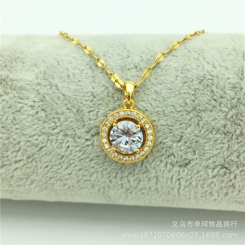 Copper fashionable pendant with zircon