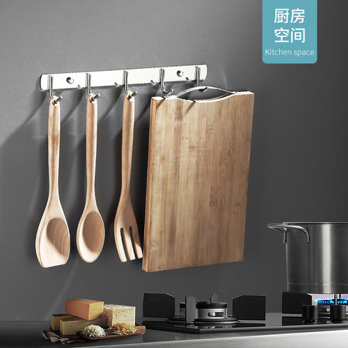 Stainless steel clothes hooks, punch-free wall clothes hangers, bathroom towel clothes hooks, clothes wall sticky hooks