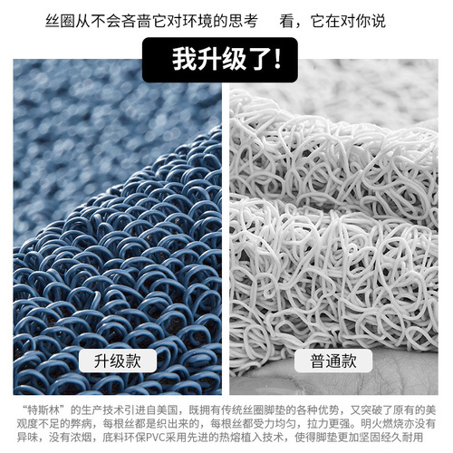 Cuttable Teslin Net Red Wire Circle Foot Mat Entry Striped Floor Mat Entry Door Rubbed Home Non-Slip Mat Mat