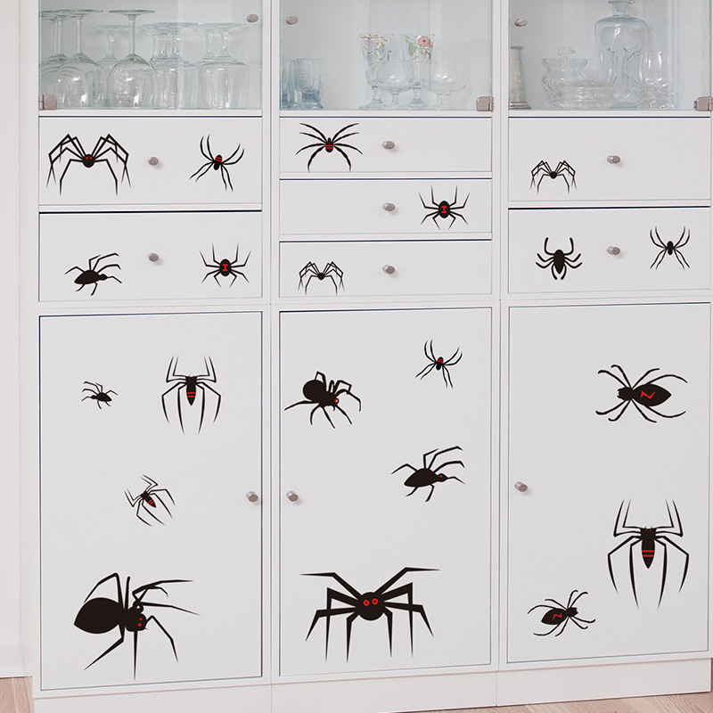 New Wall Sticker Halloween Theme Series Funny Red Eye Spider Window Glass Sticker display picture 6