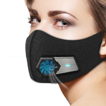 跨境產品電動口罩防霧霾PM2.5智能呼吸閥防粉塵工業電子防護口罩