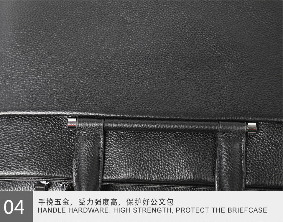 Túi xách nam da bò thật dung tích lớn 38×29×9 cm, túi công sở đeo chéo một vai — Màu đen chi tiết 18
