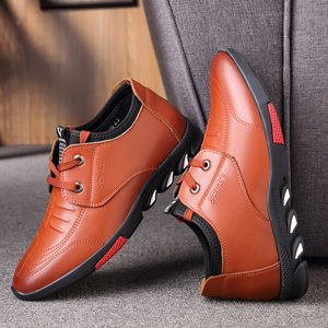 皮鞋男春季新款男士时尚商务休闲鞋韩版百搭内增高鞋子男一件代发