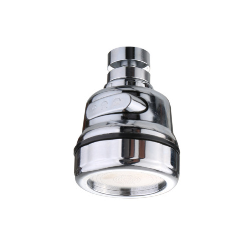 Kitchen faucet splash-proof head three-speed pressurized shower head electroplated stainless steel faucet water-saving universal rotating aerator