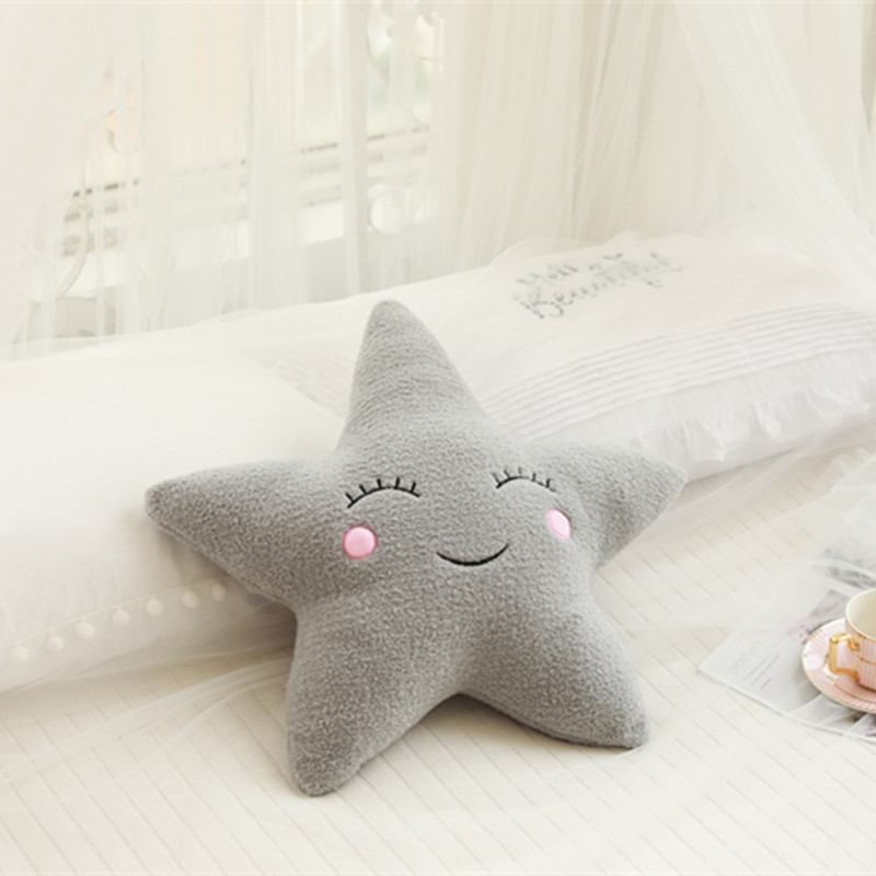 INS Sky series almohada de peluche de juguete nube Luna gotas de lluvia estrella de cinco puntas sofá cojín decoración de la habitación de los niños