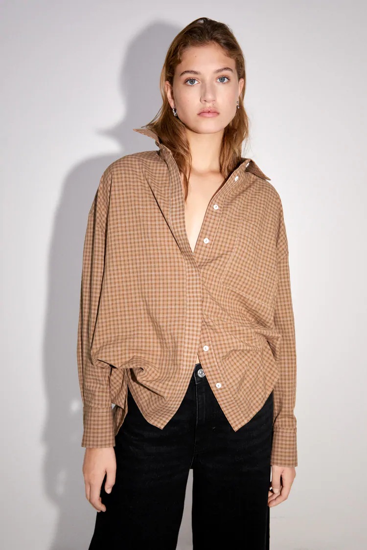 wholesale fall blouse loose casual shirt top NSAM3915