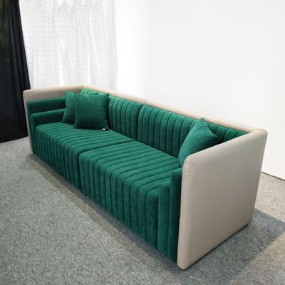 Sofá de cuero moderno simple y recto para casa sala de estar apartamento hotel lobby sala de recepción doble triple sofá