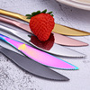 Stainless steel steak knife titanium Korean -style beef steak knife main dining knife hotel supplies knife fork spoon thickened main food knife