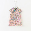 Summer retro children's ethnic cheongsam, skirt, Hanfu, children's clothing, floral print, ethnic style, wholesale