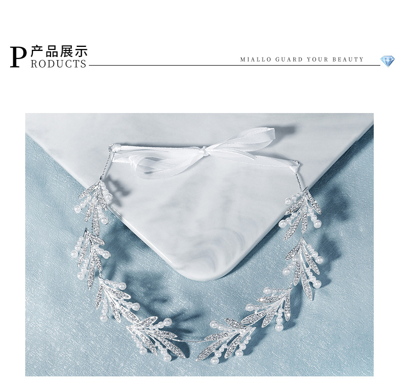 New Jewelry Creative Daily Simple Hair Hoop Pearl Handmade Headband Bridesmaid Dress Headdress Bride Wedding Hair Band  Wholesale Nihaojewelry display picture 3