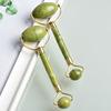 Face -to -eye massage rolling rolling stick green jade craft beauty rolling round jade retro fashion style push facial facial