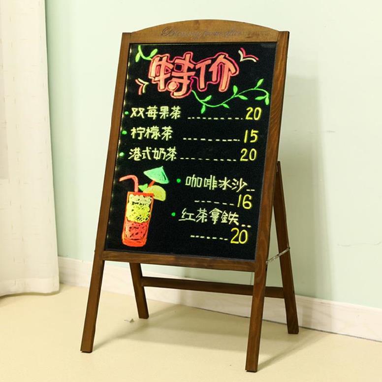 早餐店酒店壁挂式画画板夜光黑板广告牌挂式挂墙美甲店价格牌饭店|ms