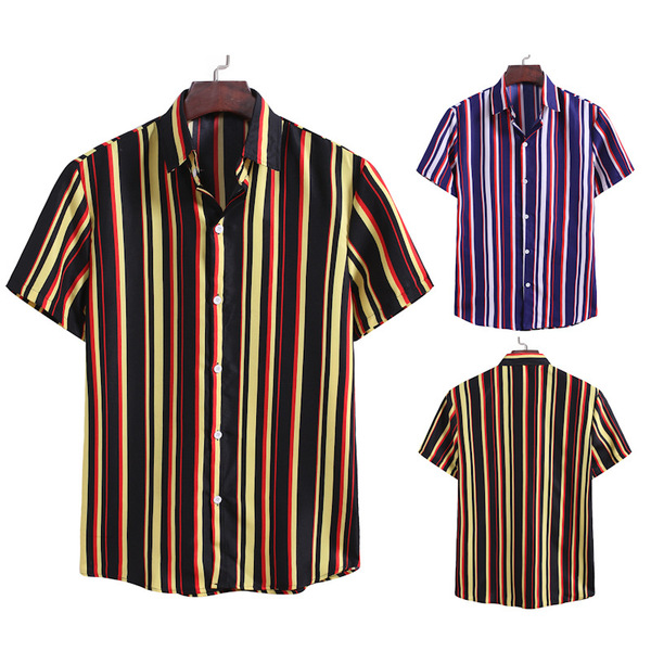 Men’s stripe casual business shirt in summer