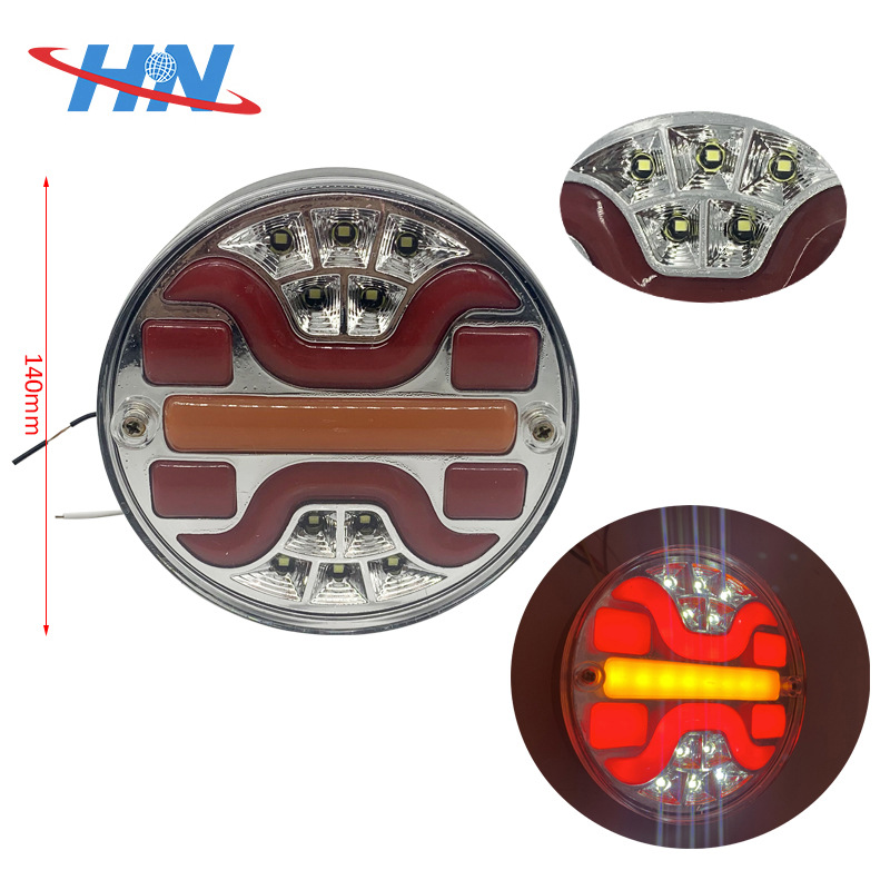 Remolque universal luz redonda LED camión luz lateral logística camión hamburguesa luz bomba coche luz trasera