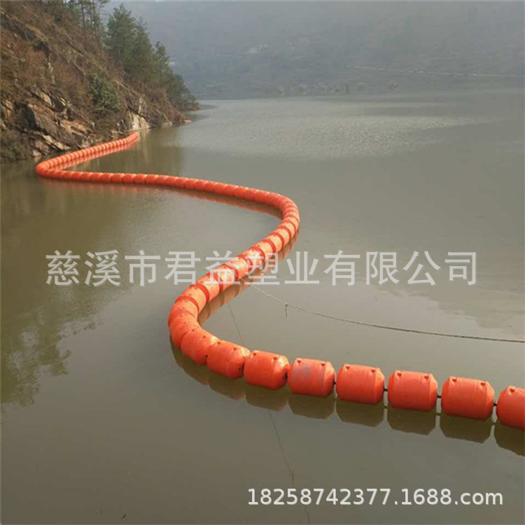 厂家供应400*800一体式PE聚乙烯浮筒 穿钢丝绳水库拦污浮筒