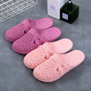New Summer Baotou Cave Women's Sandals and Slippers Fashion Flat Hollow Lightweight Outwear Student Slippers Supermarket Wholesale