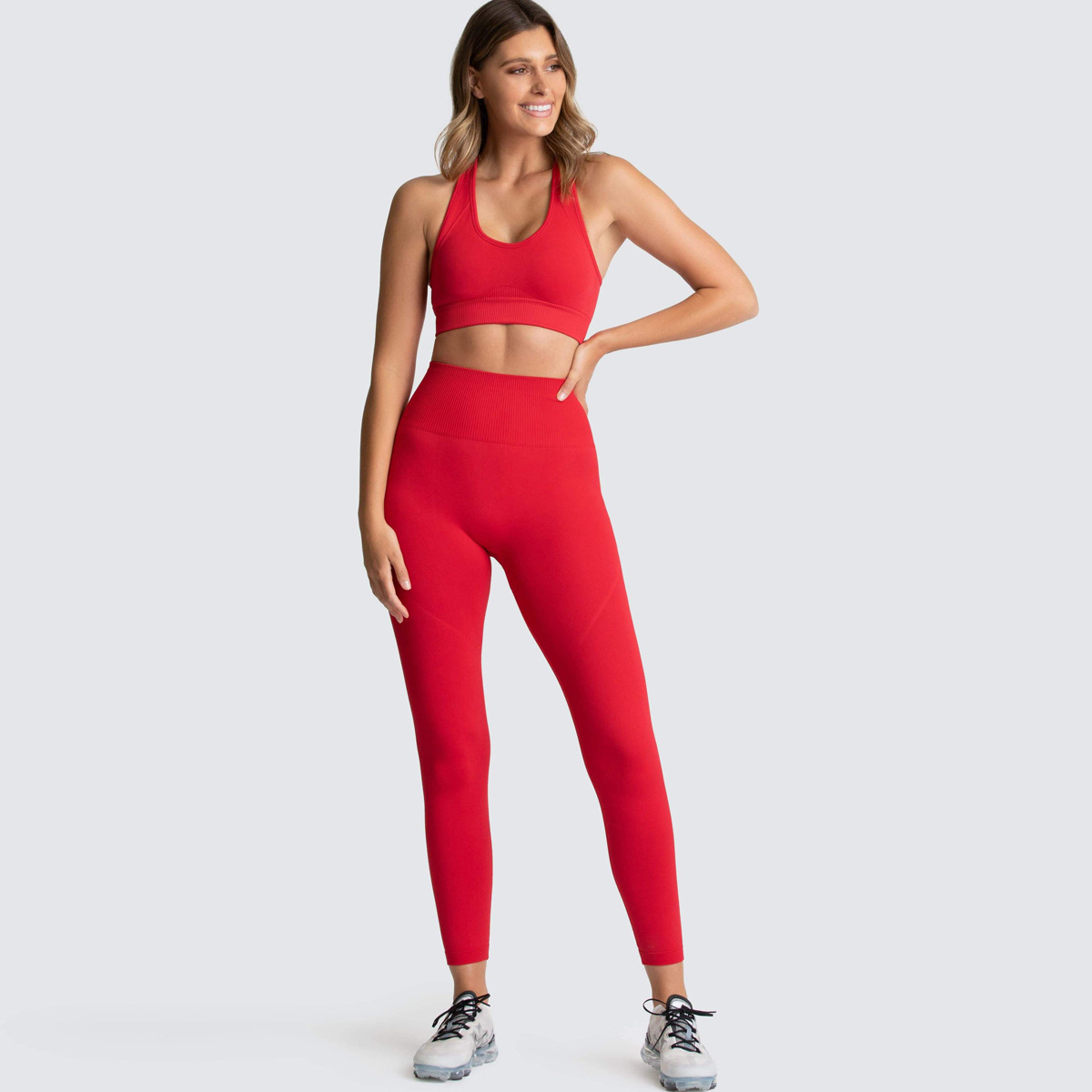 seamless knitted sports yoga suit NSLX8984