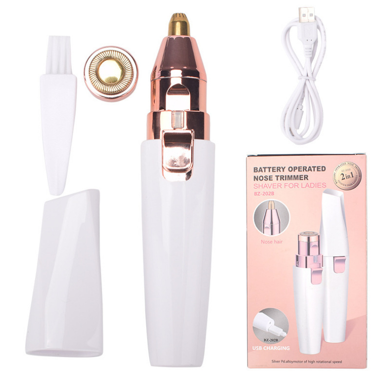 Cross-border new 2 in 1 Rechargeable Shaver electric eyebrow trimmer eyebrow trimmer lipstick women's Shaver Shaver