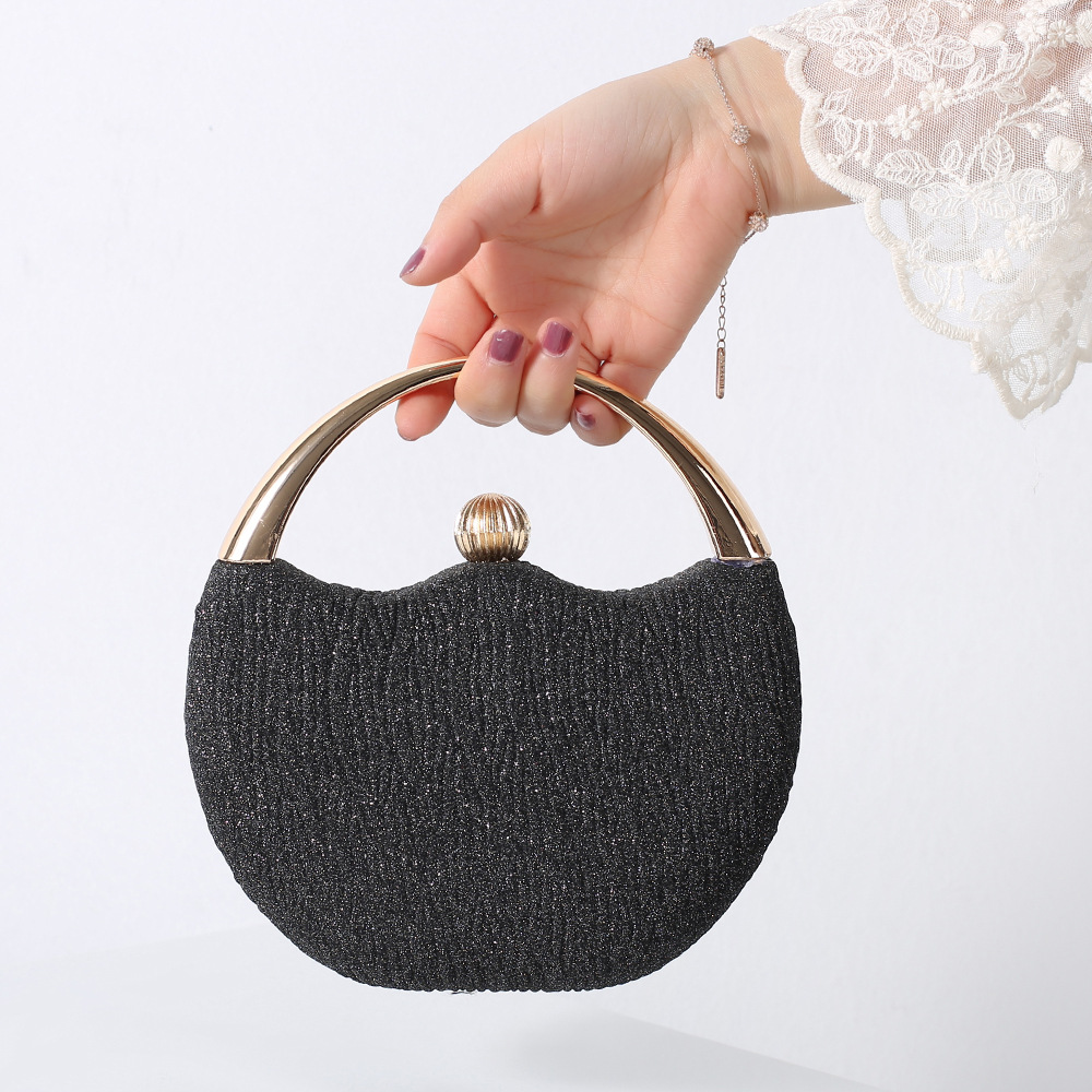 Manufacturer's New Retro bright powder portable banquet Bag Fashion arc Dinner Bag Wedding Gift Bag Party nail bead bag evening dress bag