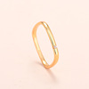 Tide, golden square zirconium, wedding ring, internet celebrity, simple and elegant design