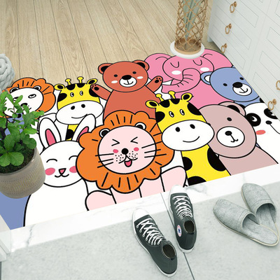 Cartoon Doorway register and obtain a residence permit Leatherwear Mat Doormat carpet household Cushion The door animal Rub pads On behalf of Kitchen mats