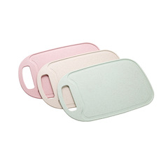 Wheat Straw Plastic Cutting Board & Chopping Board, Non-Slip Kitchen Tool for Preparing Baby Food and Cutting Fruits—Compact Japanese/Korean-Style Mini Board
