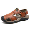 Summer sports sandals, breathable leather beach footwear for leisure, 2023, plus size, wholesale