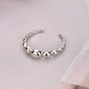 Brand ring, glossy round beads, Korean style