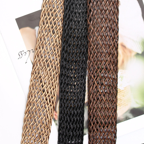 New women's woven belt trendy European and American style versatile dress decorative belt fashion trouser belt belt wholesale