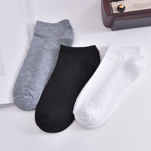 Socks Men's Short Individually Packaged Boat Socks Men's Socks Solid Color Socks Gift Men's Socks Street Stall Wholesale