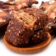 俄罗斯进口糖果阿孔特奥特巧克力夹心焦糖威化休闲零食360克批发