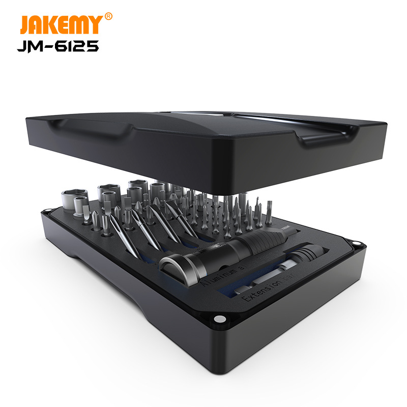 JM-6125廠家60件戶外螺絲刀套裝 多種功能自行車(chē)玩具家用維修工具