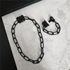 Metal brand necklace suitable for men and women hip-hop style, chain, choker