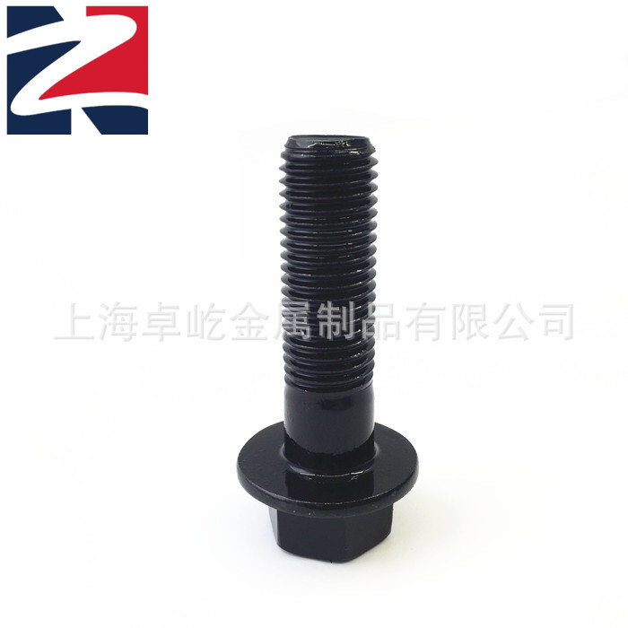 10.9级M10法兰面螺栓外六角汽配螺丝GB16674.1/M10*25-60表面发黑