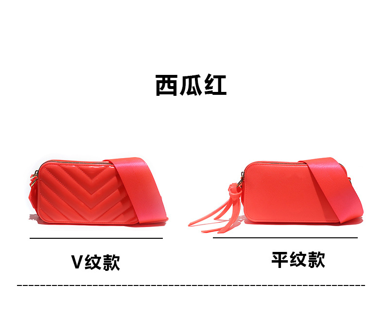 2025 New trendy autumn jelly bag, camera bag, fashionable wide shoulder strap, single-shoulder crossbody bag, Marc bag, macaron color Application Scenario