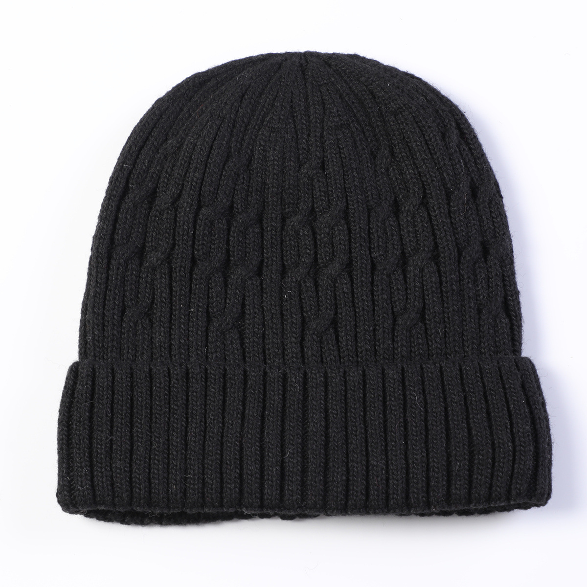 Knitted Beanie Hat For Men Warm Winter Wool Cycling Ear Cap_voghion.com