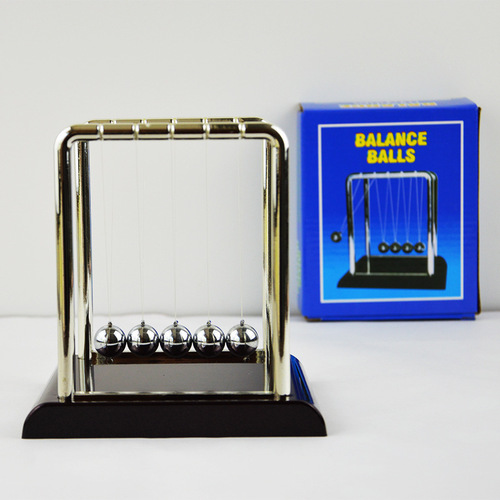 Wholesale square swing ball with red bottom, Newton's cradle balance ball, billiard ball, bumper ball, decorative ornament, stress relief toy