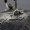 Pure handmade silver pot kettle boutique relief carving 錾