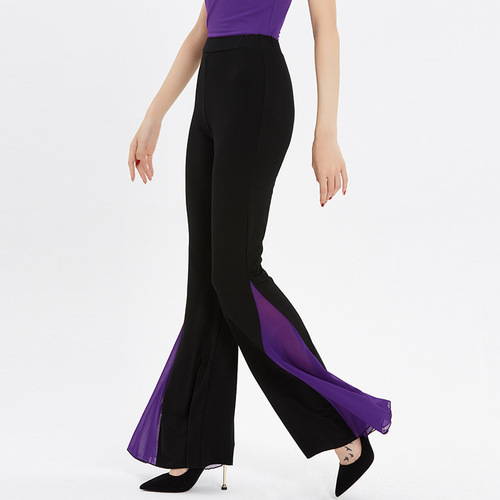 Dance Pants for Women, Belly Dance Performance Pants, Gymnastic Dress Pants, Wide Leg Pants, Latin Dance Practice Pants, Model Catwalk Pants